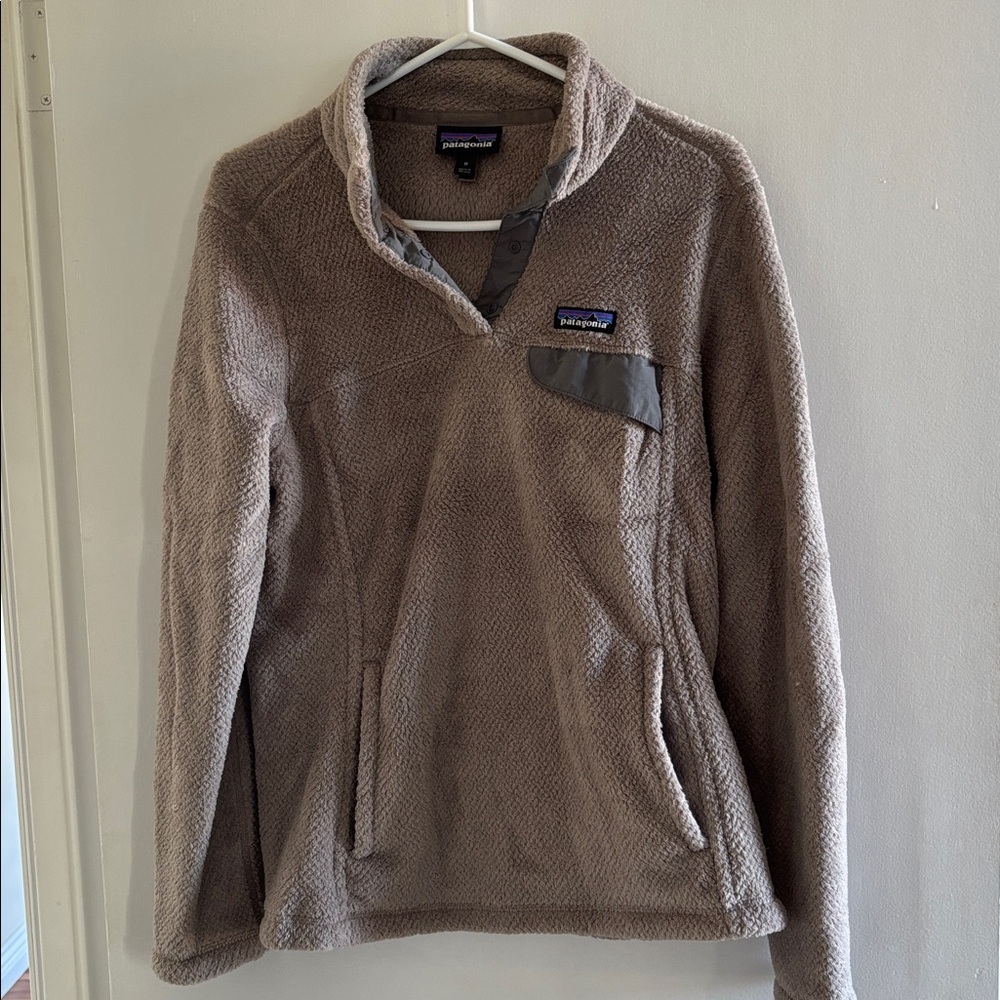 Patagonia Taupe Fleece Pullover
